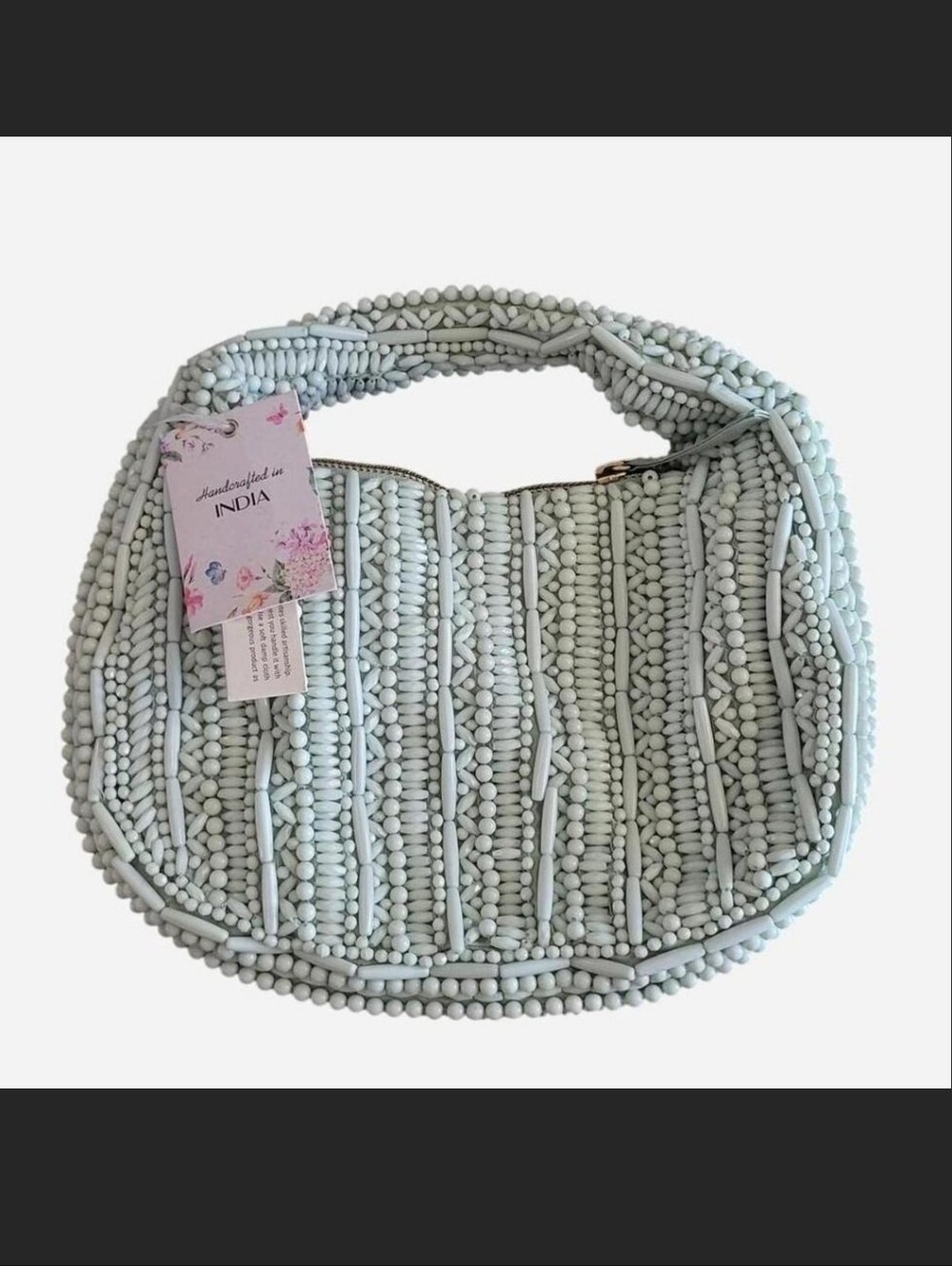 Mint Green Beaded Bag